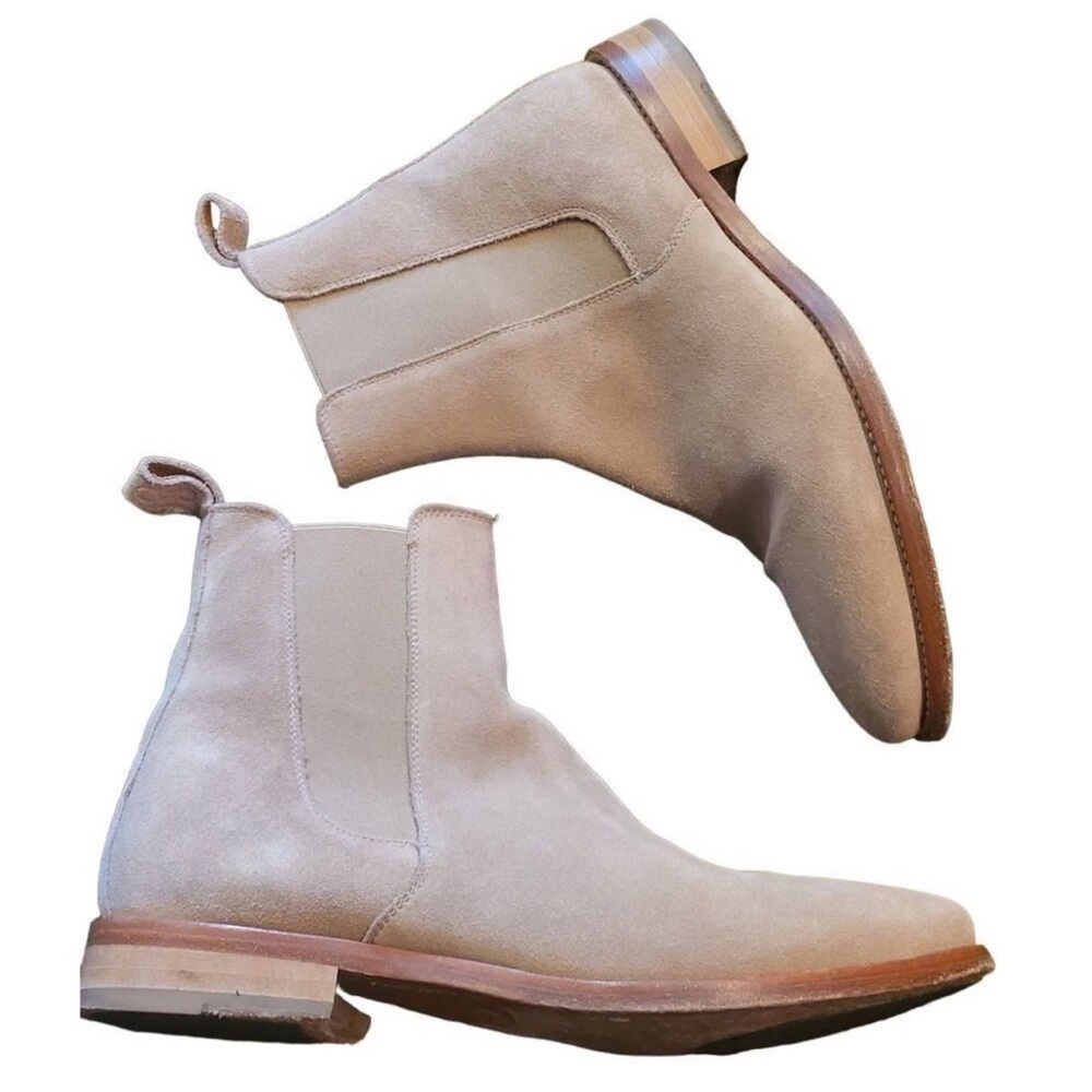 Oro Boots Tan The Classic Chelsea Boot Suede Leather Pull On Hand Made

Size 6